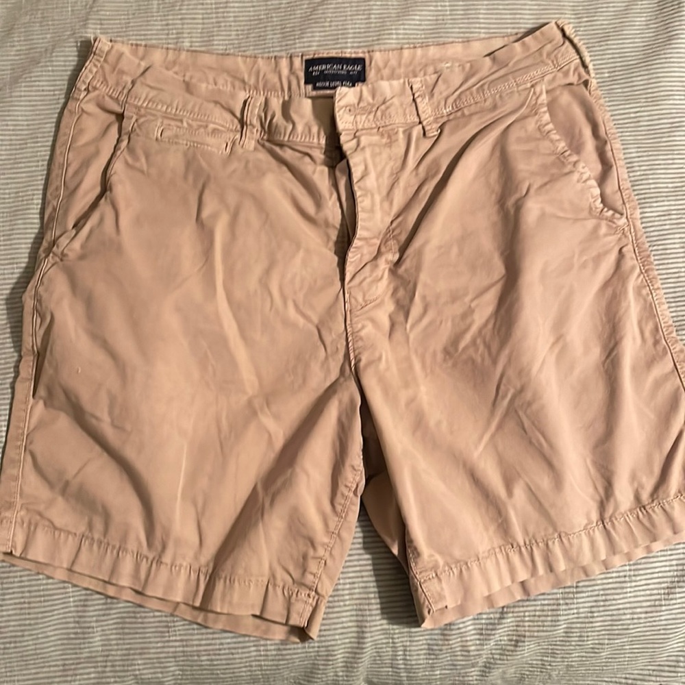 American Eagle khaki flex shorts